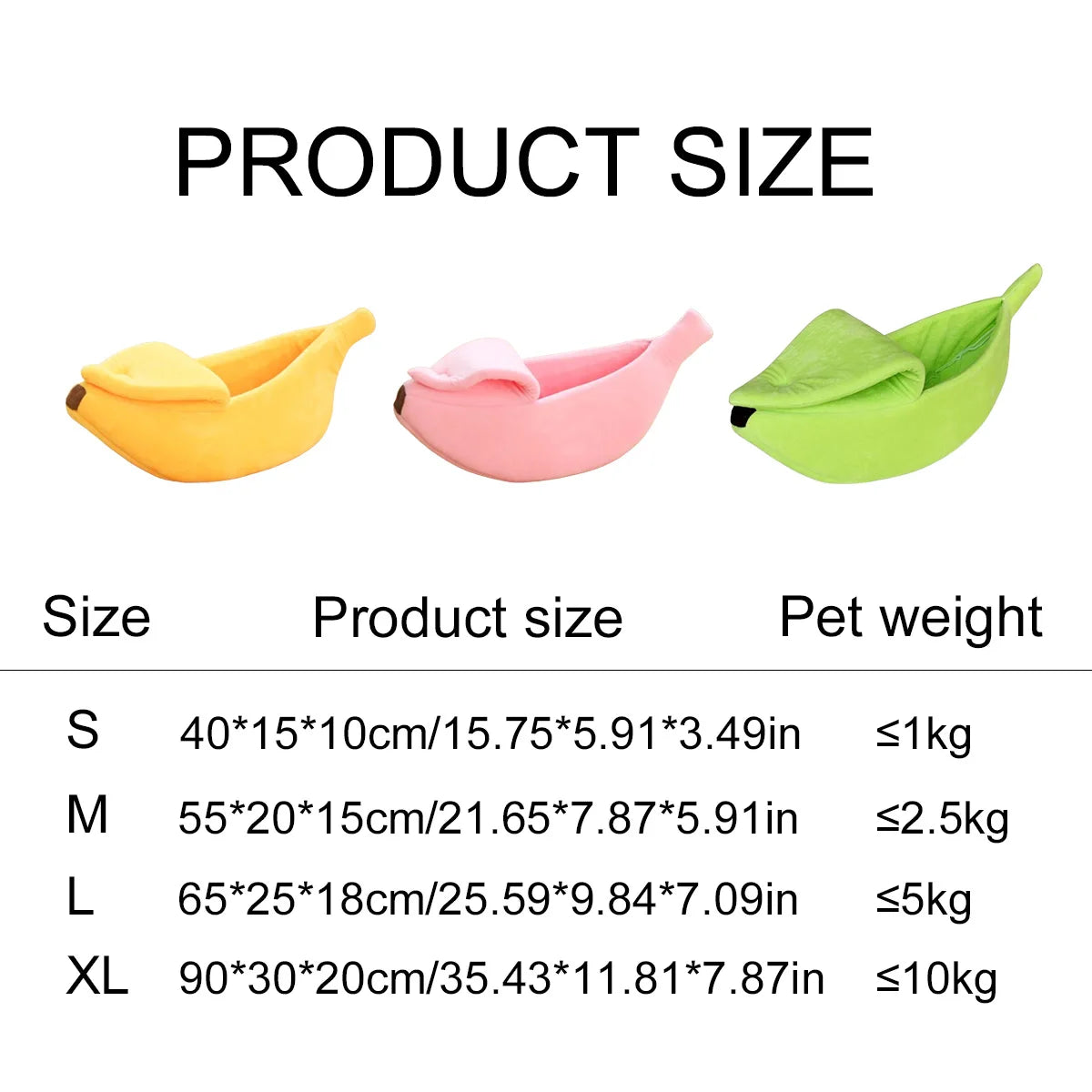 Kawaii Banana Pod Pet Bed