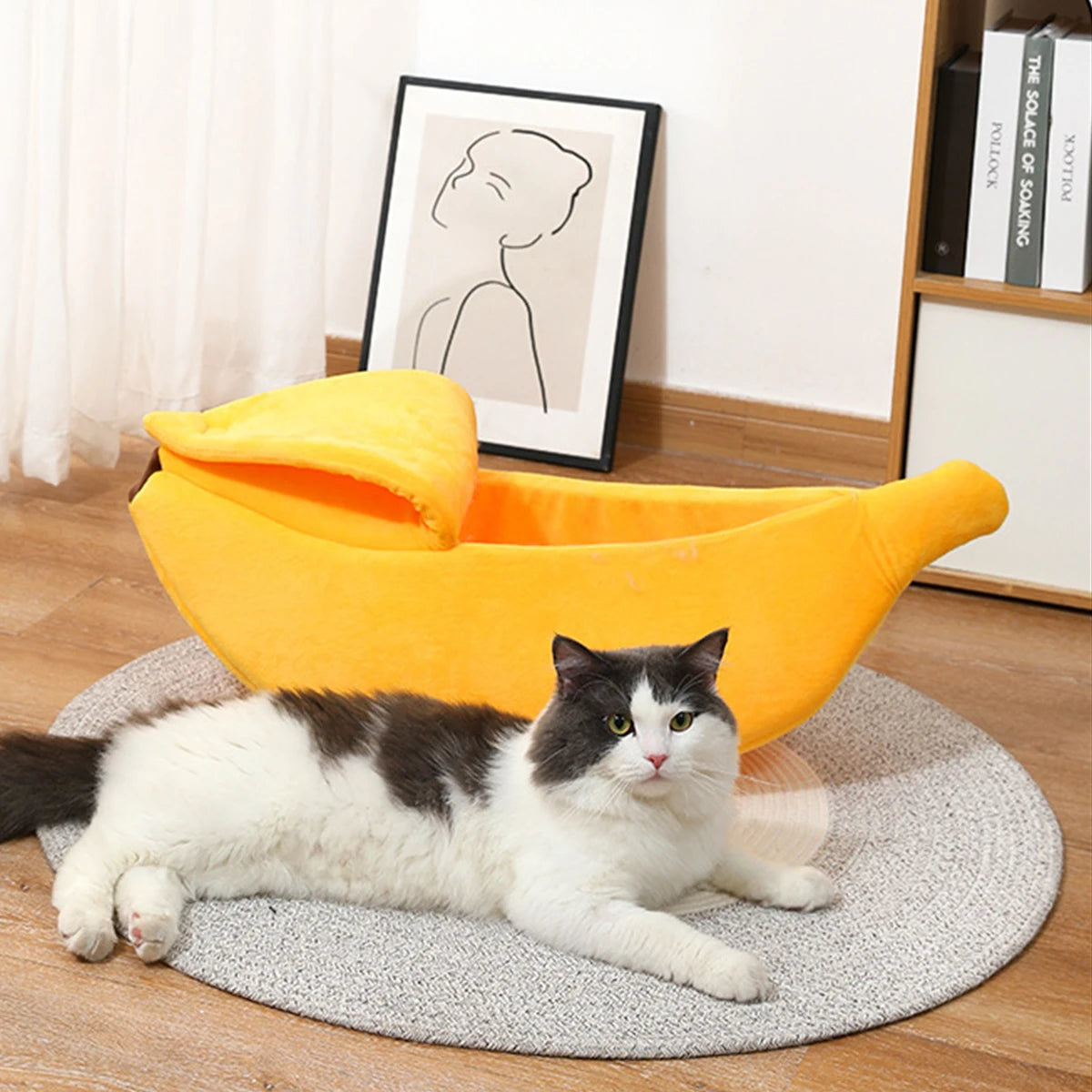 Kawaii Banana Pod Pet Bed