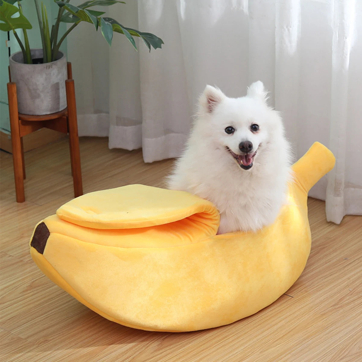 Kawaii Banana Pod Pet Bed