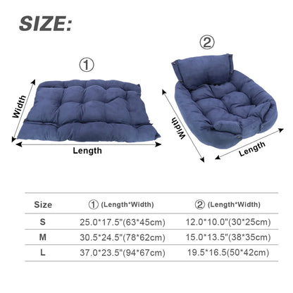 3-in-1 Luxury Sofa Dog Bed