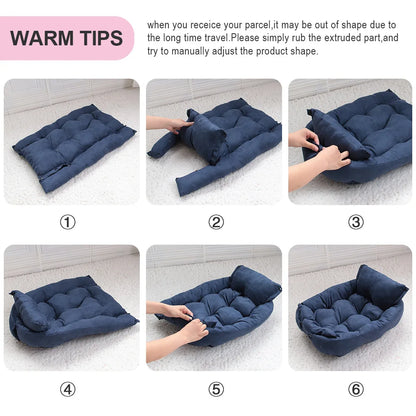 3-in-1 Luxury Sofa Dog Bed