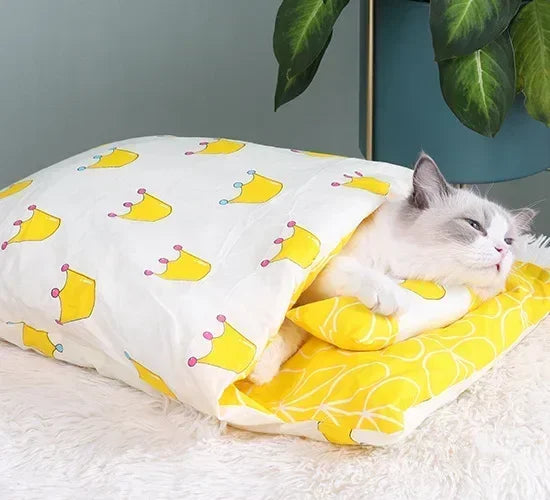Calming Cat Cave Sleeping Bag