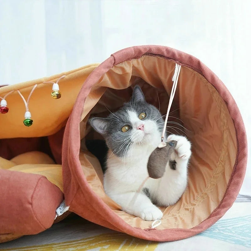 Plush Burrowing Cat Tunnel