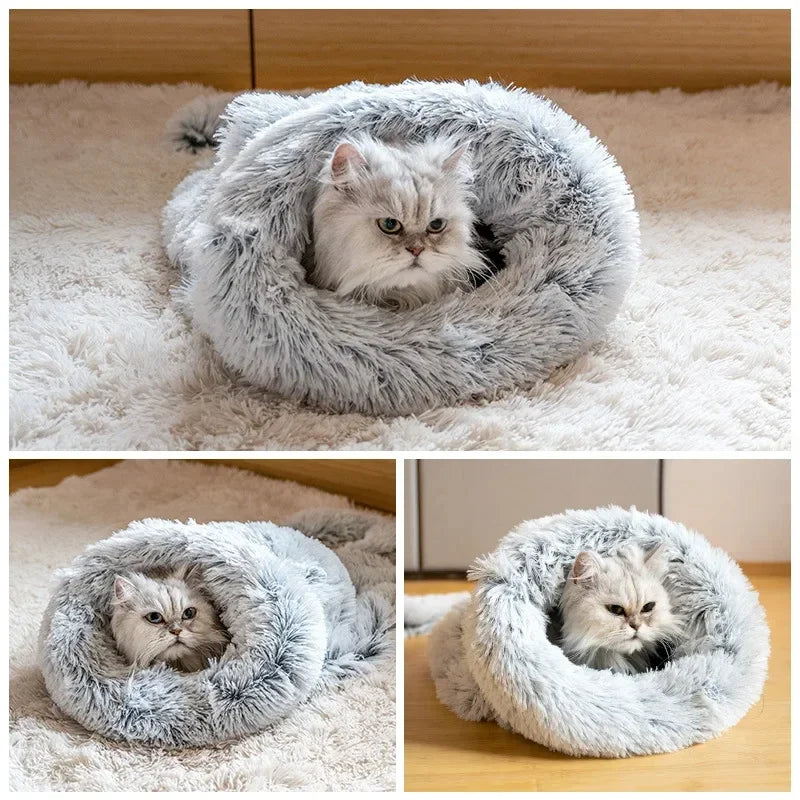 Warm Sleeping Bag Plush Cat Nest