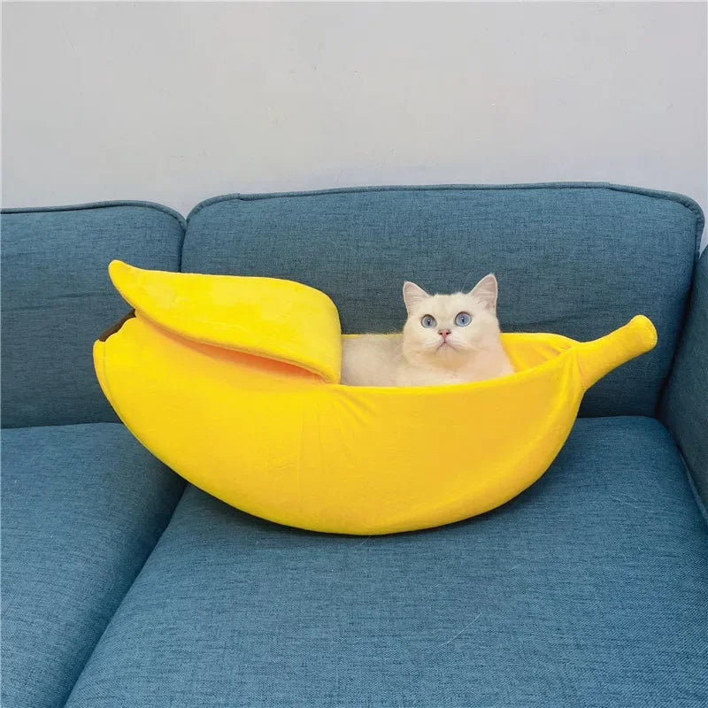 Kawaii Banana Pod Pet Bed