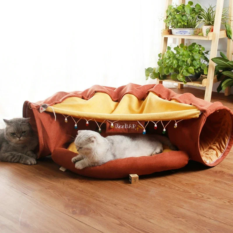 Plush Burrowing Cat Tunnel