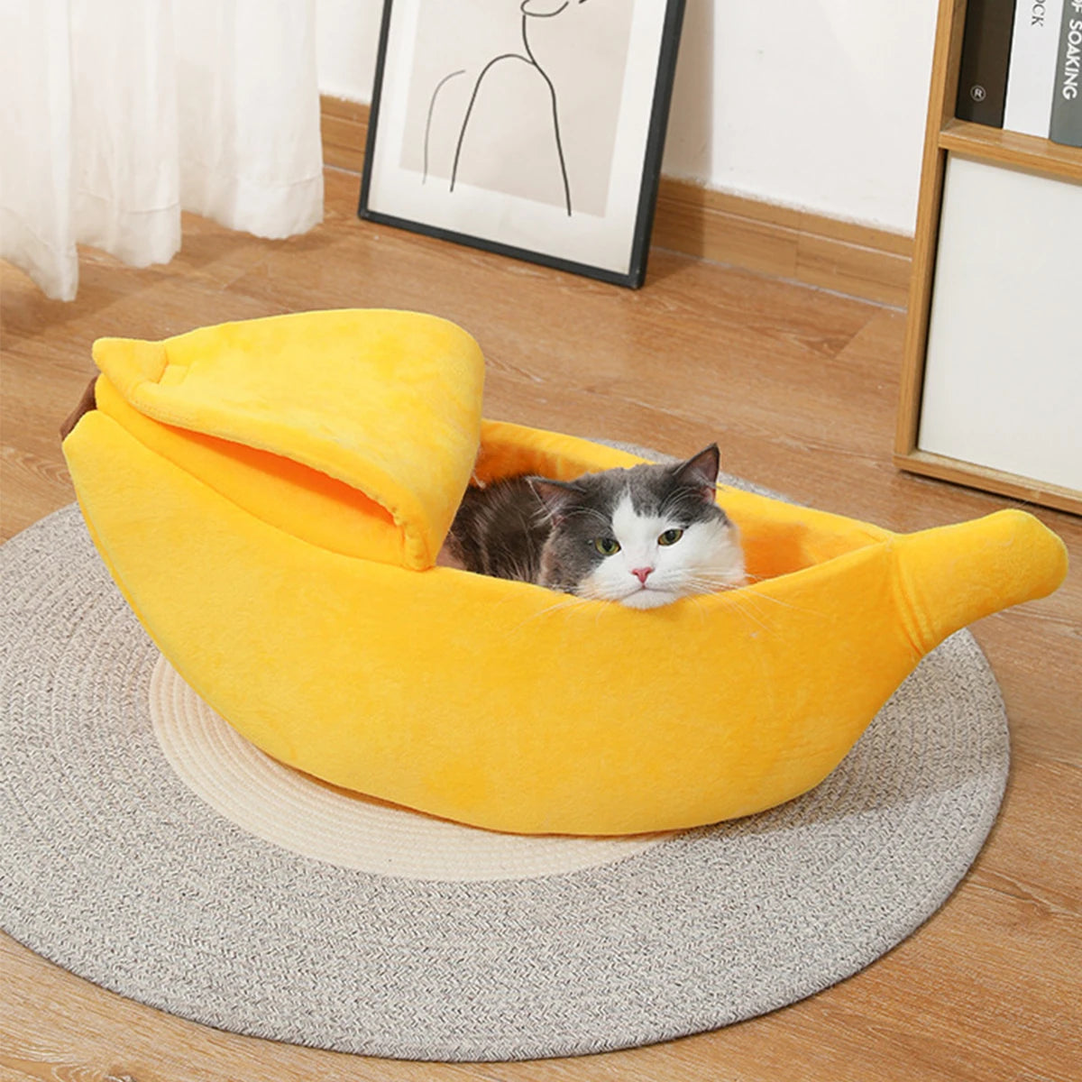 Kawaii Banana Pod Pet Bed