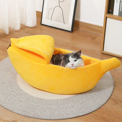 Kawaii Banana Pod Pet Bed