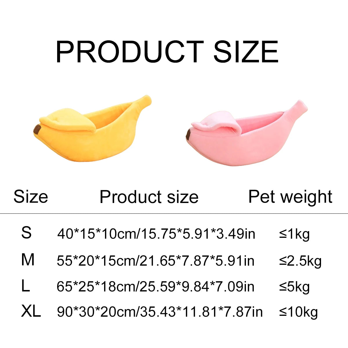 Kawaii Banana Pod Pet Bed
