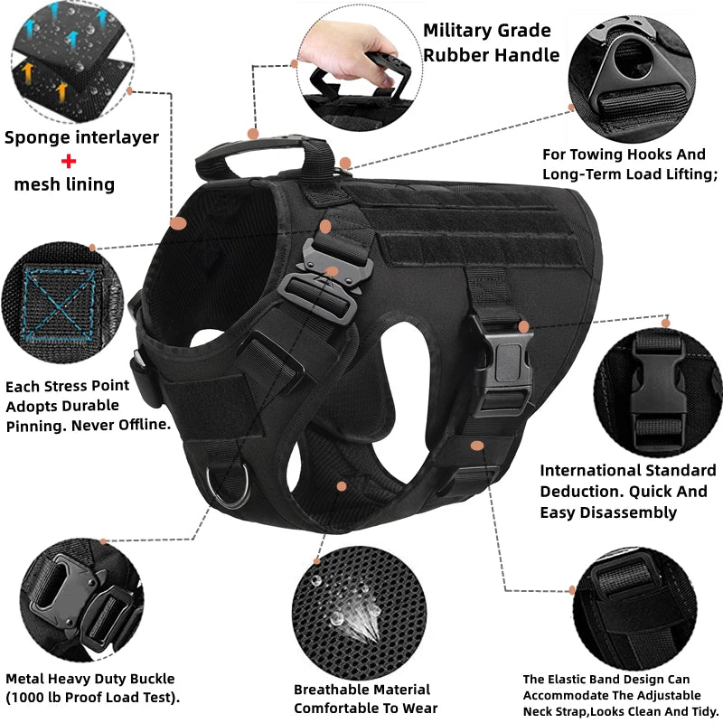 Defender Durable Tactical Dog Harness