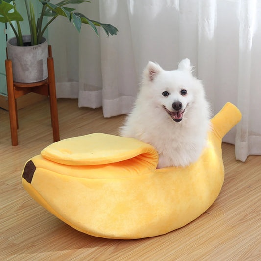Kawaii Banana Pod Pet Bed