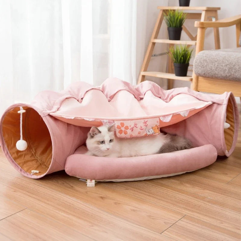 Plush Burrowing Cat Tunnel