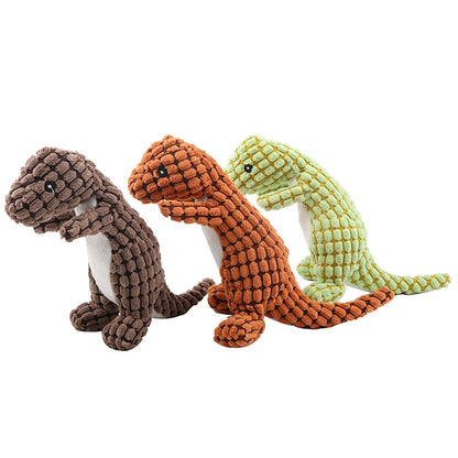 Plush Dino Dog Toy