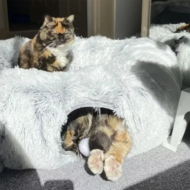 Calming Cat Tunnel Bed