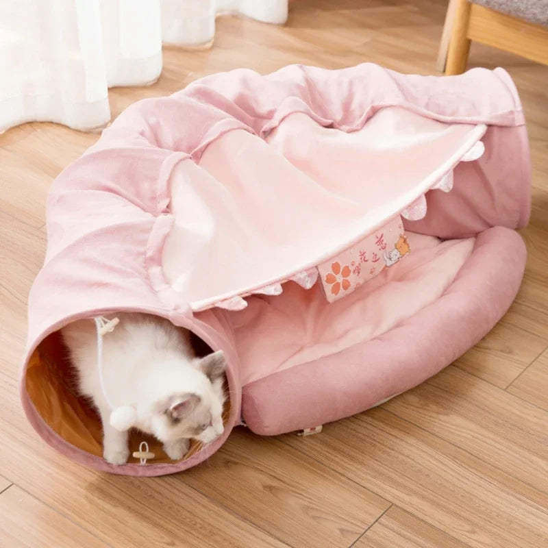 Plush Burrowing Cat Tunnel