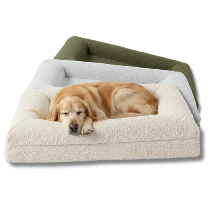 Luxury Bouclé Memory Foam Dog Bed