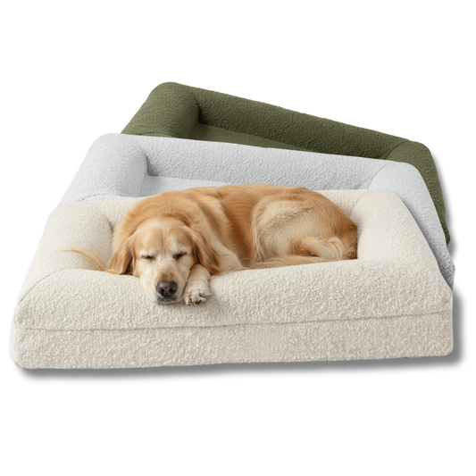 Luxury Bouclé Memory Foam Dog Bed