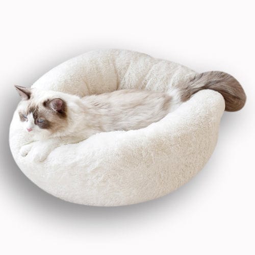 Plush Calming Cat Bed Removable Cover