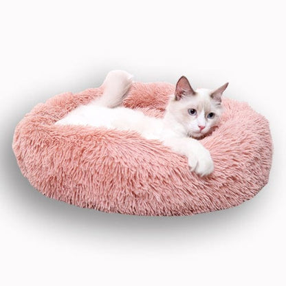 Plush Calming Cat Bed Removable Cover
