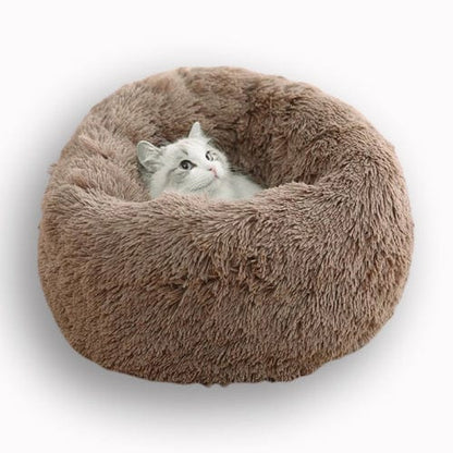 Plush Calming Cat Bed Removable Cover