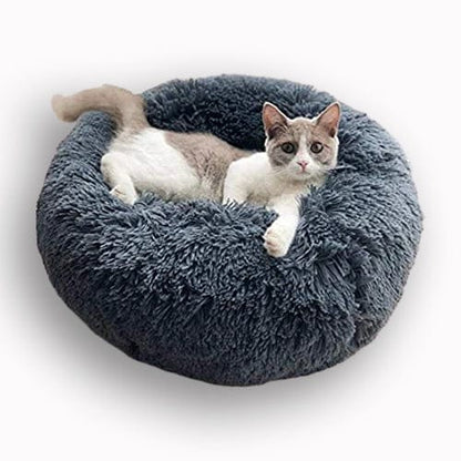 Plush Calming Cat Bed Removable Cover