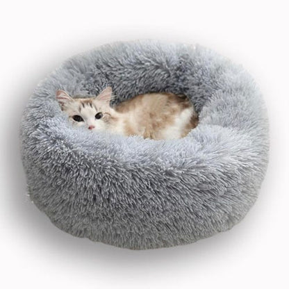 Plush Calming Cat Bed Removable Cover