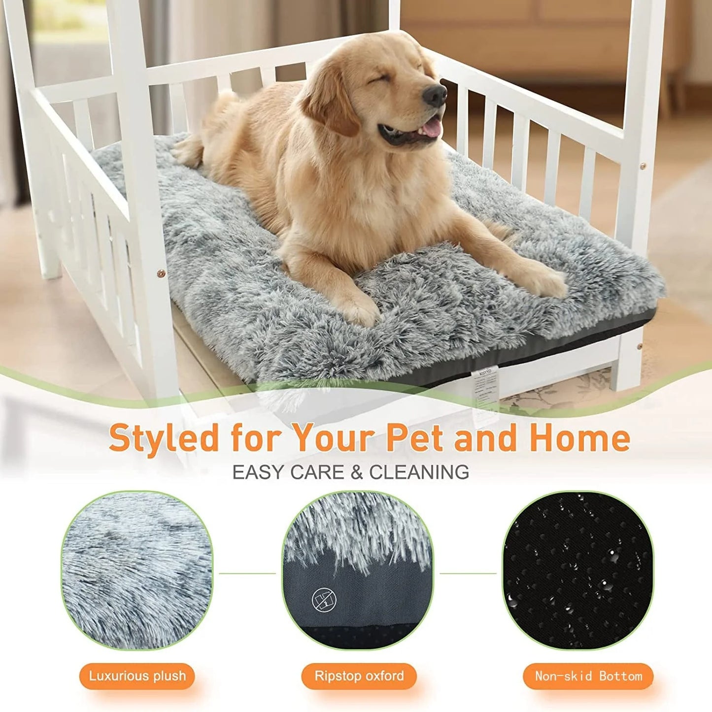 Shaggy Crate Dog Bed