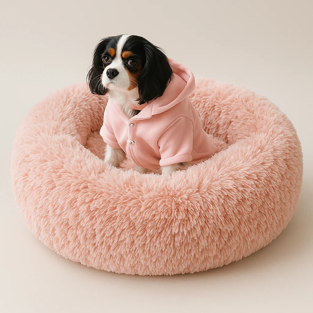 Calming Dog Bed with Removable Cover
